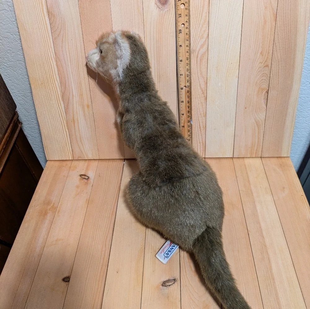 Hansa Brown Plush Ferret Toy preown